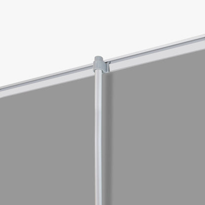 Top rail and support pole of retractable banner stand, sturdy hardware for secure pop up banner display at events and trade shows.
